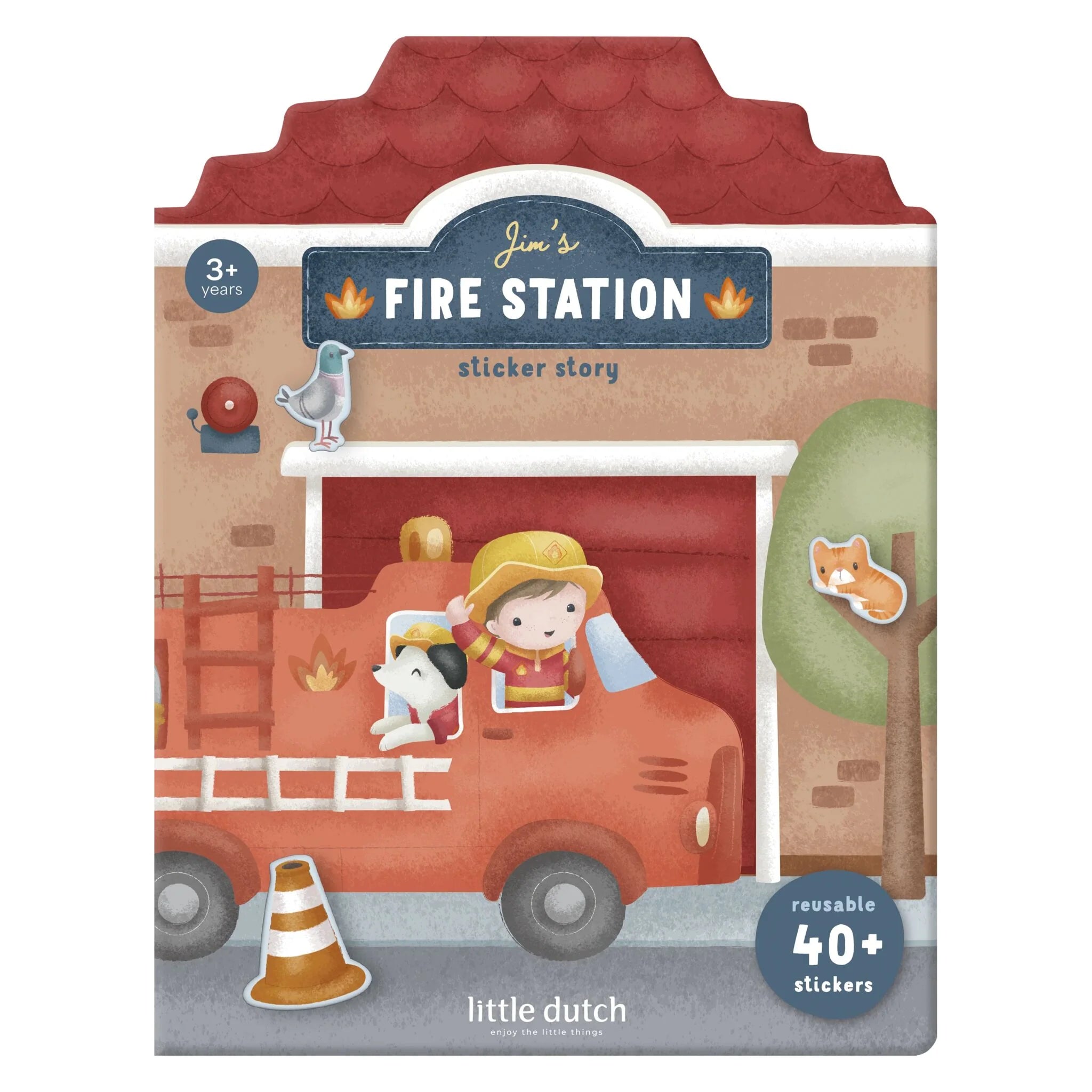 Livro de Autocolantes Reutilizáveis Jim & Friends – Bombeiros