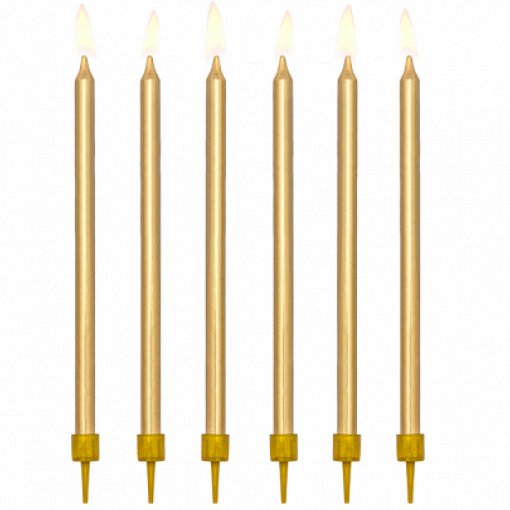 Velas de Aniversário Douradas
