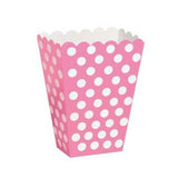 Pink Polka Dot Popcorn Boxes