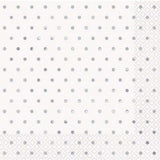 Silver Polka Dot Napkins (Large)
