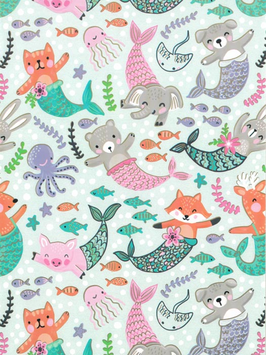 Rolo Papel de Embrulho Animais no Mar