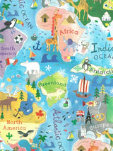 Rolo Papel de Embrulho Mapa Mundo