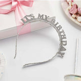 Silver 'It's My Birthday' Headband