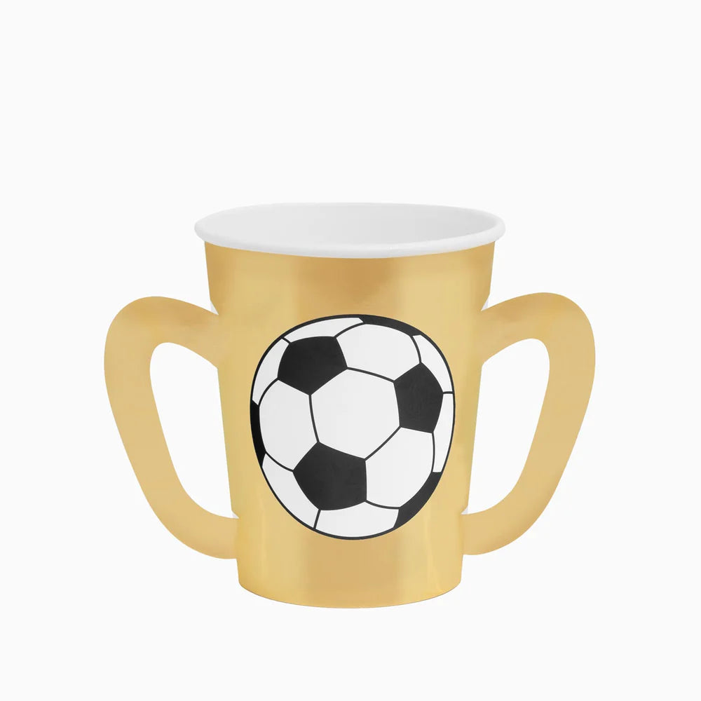 Copos Taças Futebol Dourado