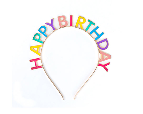Colorful Happy Birthday Headband