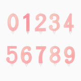 Large Pink Glitter Birthday Candle