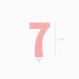 Large Pink Glitter Birthday Candle