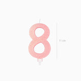 Large Pink Glitter Birthday Candle