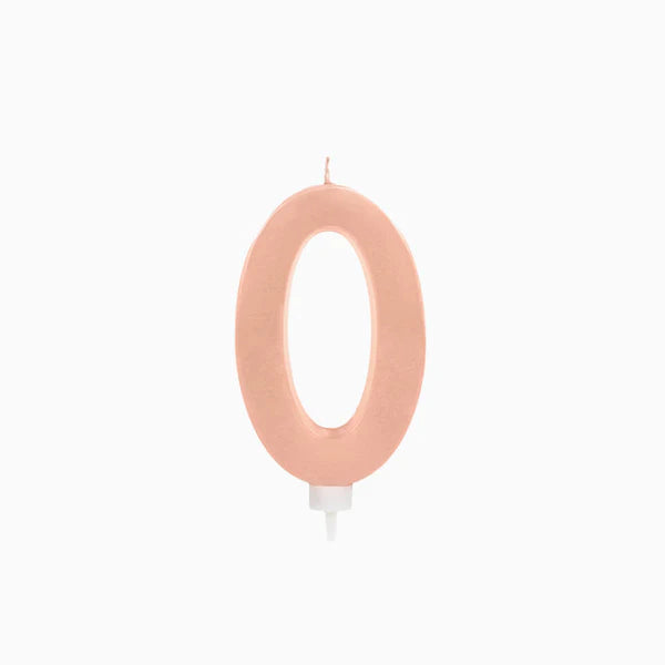Vela de Aniversário Grande Rosa Gold Metalizada