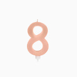 Vela de Aniversário Grande Rosa Gold Metalizada