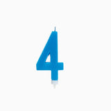 Large Metallic Blue Birthday Candle