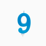 Large Metallic Blue Birthday Candle