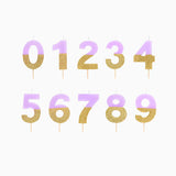 Vela de Aniversário Lilás e Dourado