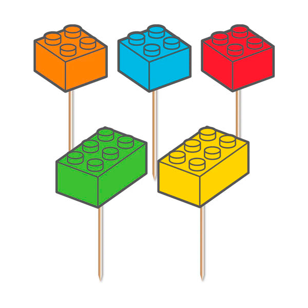 Topos de Cupcake Blocos - Lego