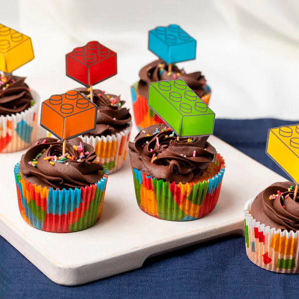 Topos de Cupcake Blocos - Lego