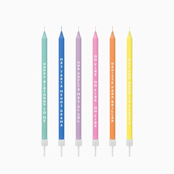 Velas Longas Multicoloridas