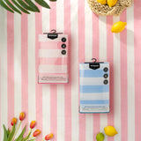 Toalha de Mesa Riscas Rosa Claro