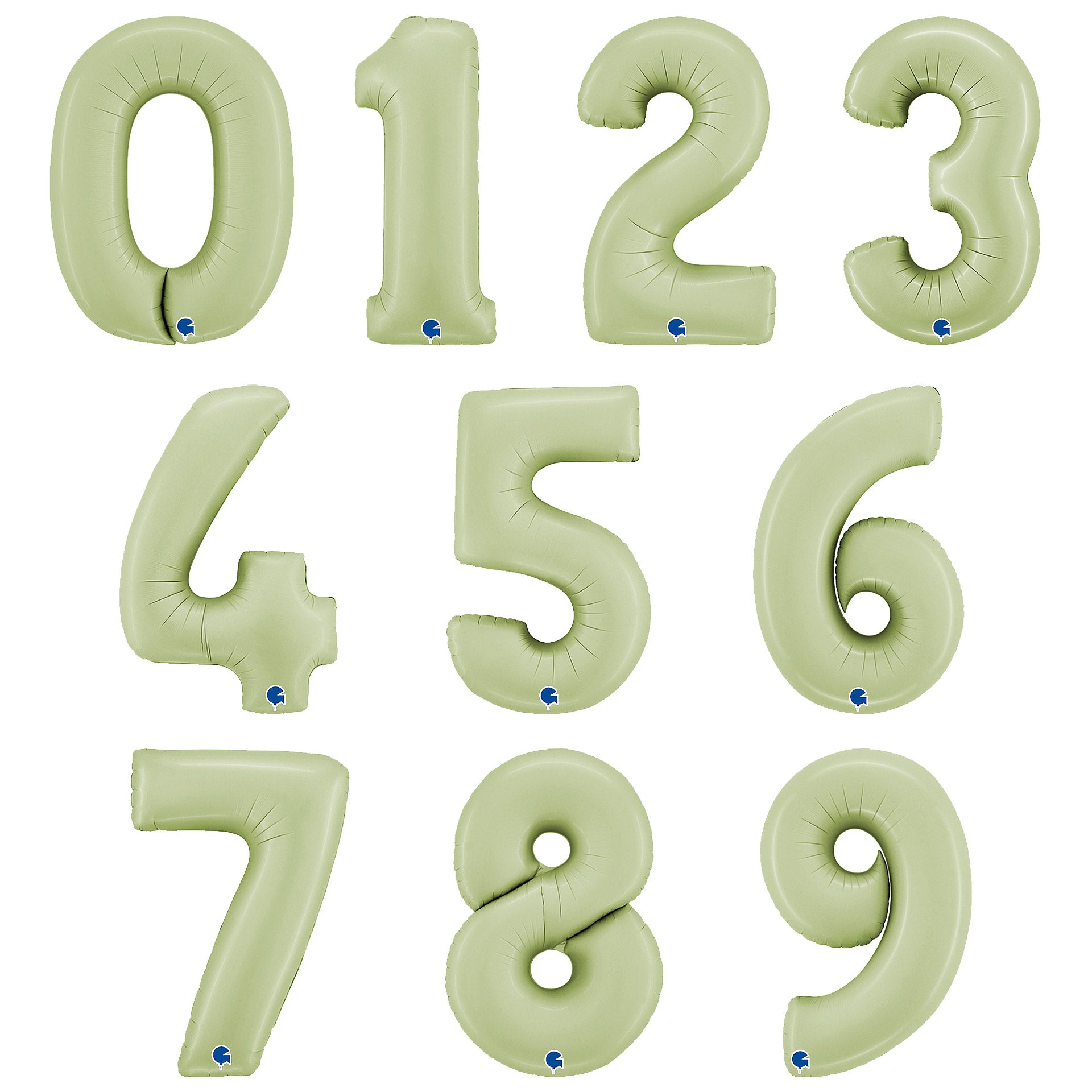 Olive Green Number Foil Balloon