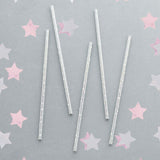 Palhinhas Cartão Iridiscentes com Bolinhas