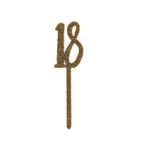 Topo de Bolo 18 Dourado Glitter