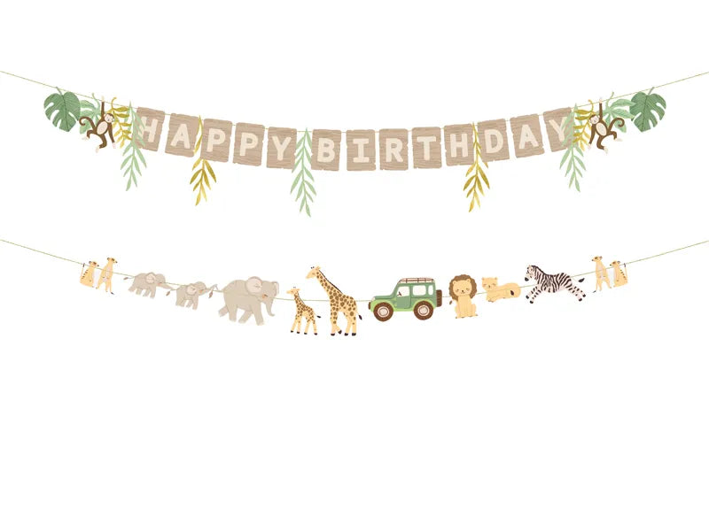 Banner Happy Birthday Safari