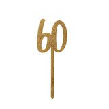 Topo de Bolo 60 Dourado Glitter