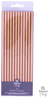 Palhinhas Cartão Rosa Gold