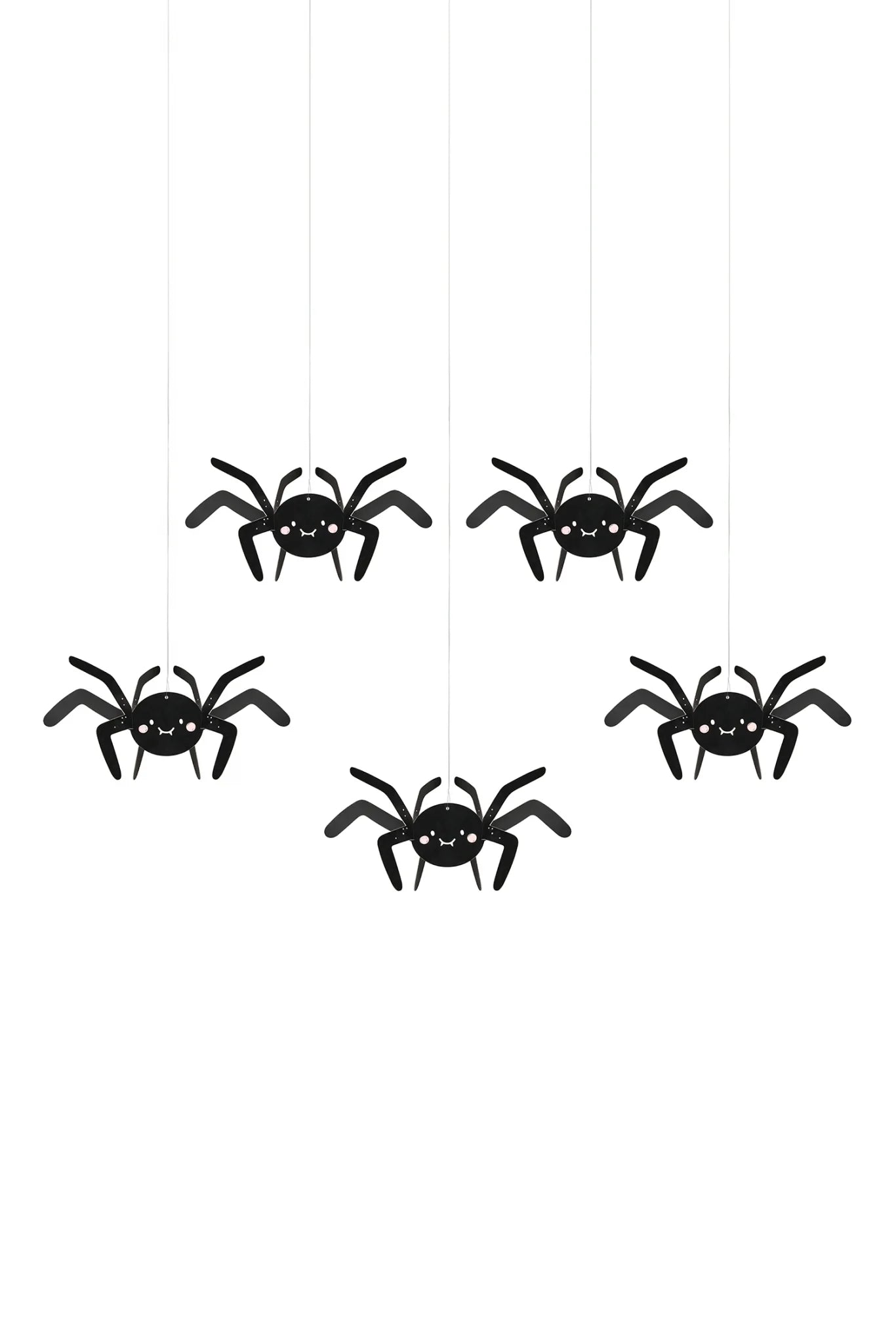 Decoração de papel em formato de aranha