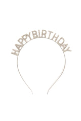 Happy Birthday Headband with Diamonds