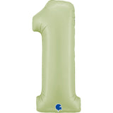 Olive Green Number Foil Balloon