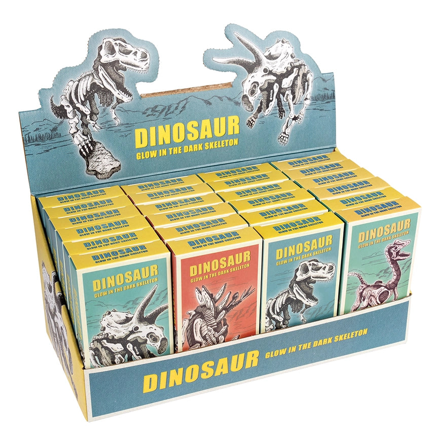 Kit de esqueleto de dinossauros (brilha no escuro)