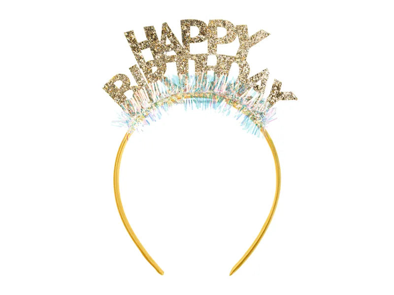 Bandolete Happy Birthday Dourado