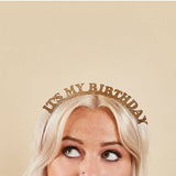 'It's My Birthday' Golden Headband