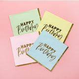 Guardanapos  Pastel Happy Birthday