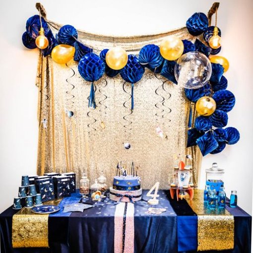 Corredor de mesa Dourado Glitter