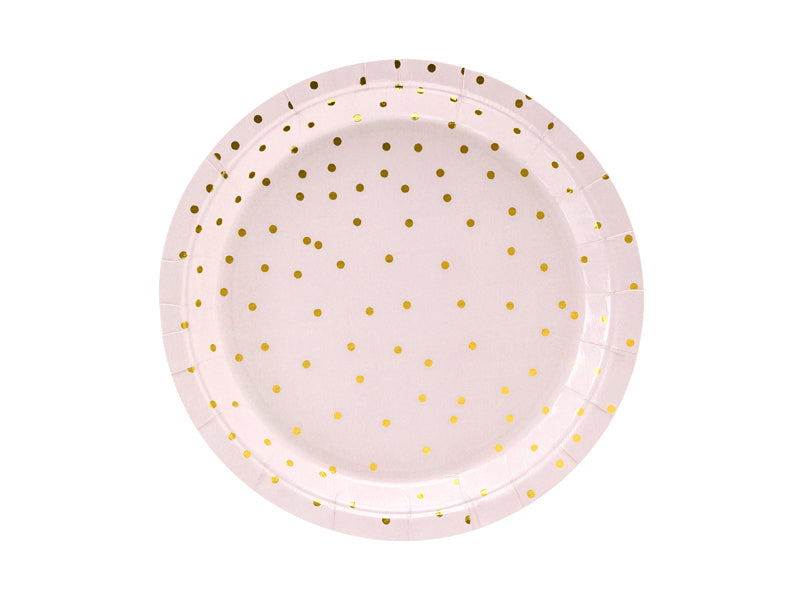 Golden little dots plates (small)