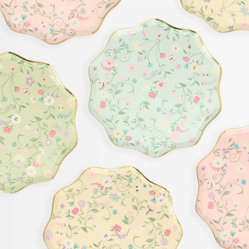 Pastel Pink Octagonal Plates (small)