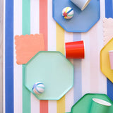 Pratos Octogonais Azuis