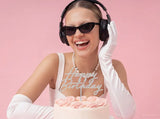 Topo de bolo ''Happy Birthday'' Prateado Glitter