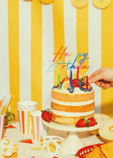 Topo de bolo  ''Happy Birthday'' Colorido