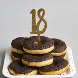 Topo de Bolo 18 Dourado Glitter