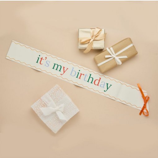 Faixa de Corpo It's My Birthday Colorida