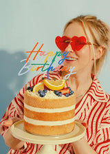 Topo de bolo  ''Happy Birthday'' Colorido