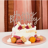 Happy Birthday Rose Gold Cake Topper