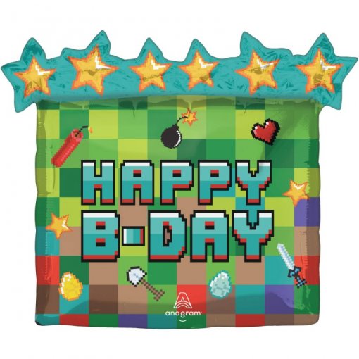 Balão Foil Pixel Party