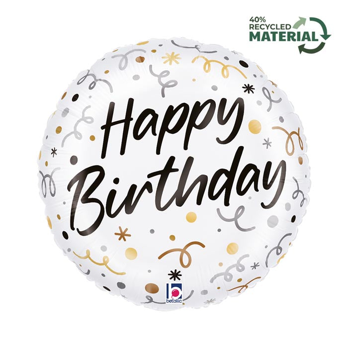 Balão Foil Happy Birthday Streamers