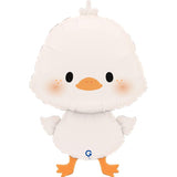 Balão Foil Patinho Branco