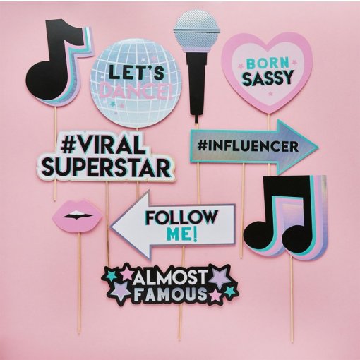 Photography Props (Photo booth) Let's Dance Party