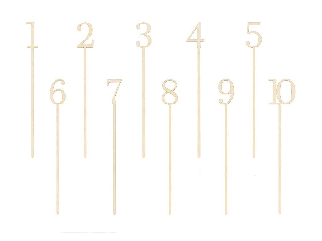Wooden Number Table Markers