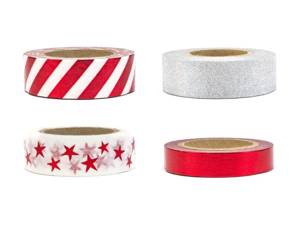 Washi Tape Vermelho Mix